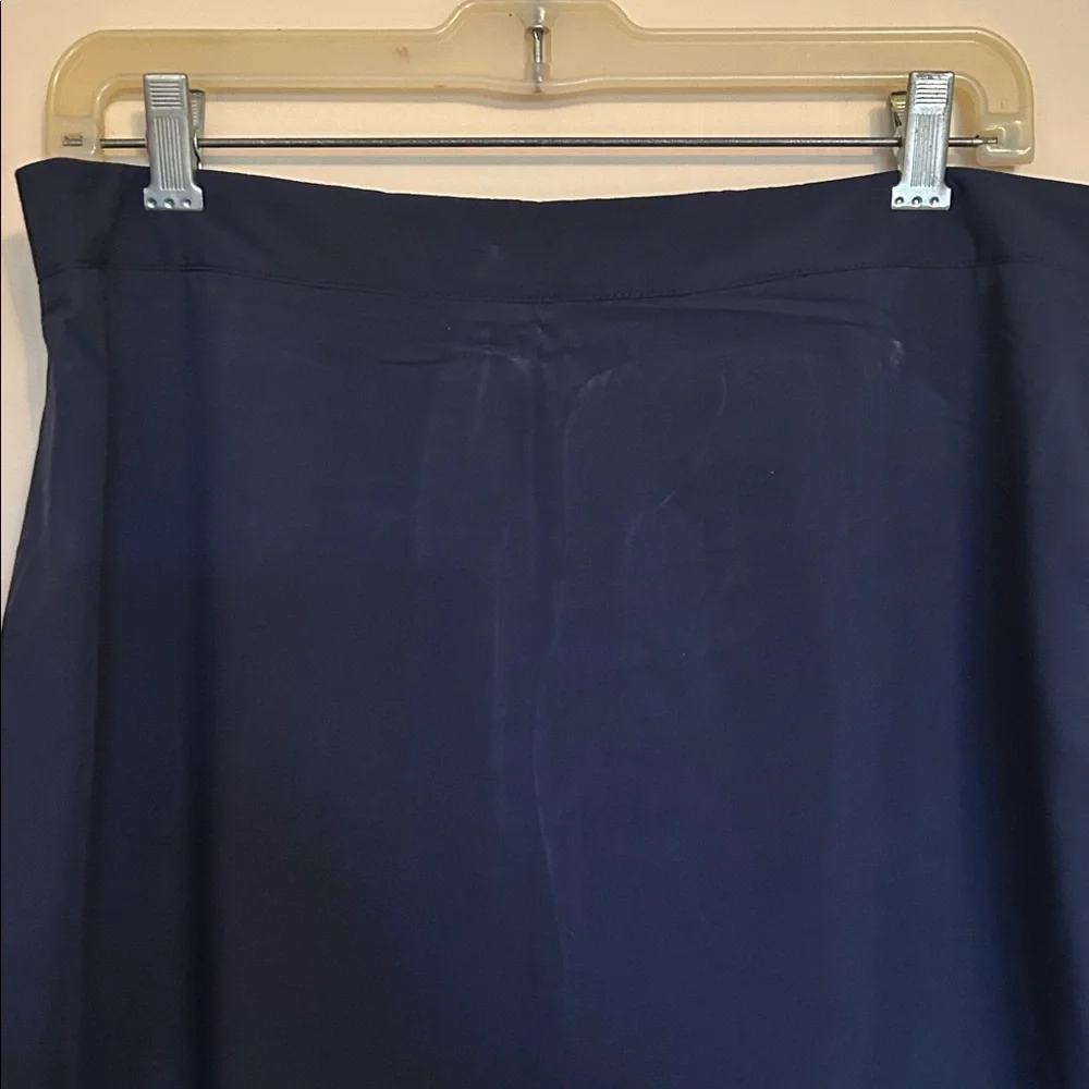 Banana Republic 100%.viscose navy skirt fixed wrap around new with tags size 12 - Picture 3 of 7